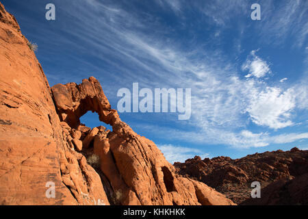 Il paesaggio del deserto nella valle del fuoco nevada usa Foto Stock