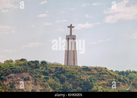 Statua del Cristo Rei a Lisbona, Portogallo. Foto Stock