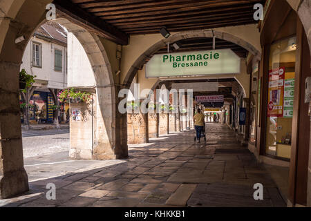 Grande-Rue Louhans Saône-et-Loire Bourgogne-Franche-Comte Francia Foto Stock