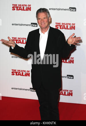 La prima mondiale di "The Death of Stalin" tenutasi al Bluebird Chelsea - arrivi con: Michael Palin dove: Londra, Regno Unito quando: 17 ottobre 2017 Credit: Mario Mitsis/WENN.com Foto Stock