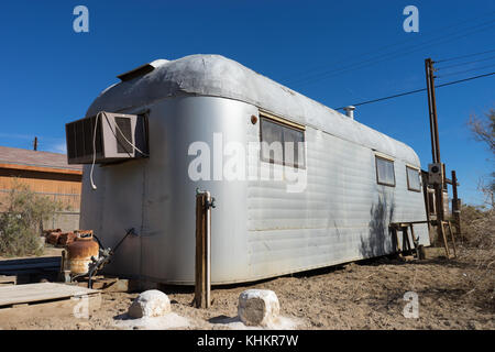 Rimorchio abbandonati a Bombay Beach California Foto Stock