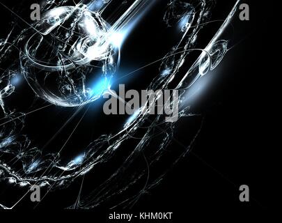 Arte frattale - immagine del computer, sfondo tecnologico Foto Stock