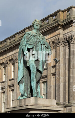 Statua di Re Giorgio IV in George Street, Edimburgo, Scozia, Gran Bretagna Foto Stock