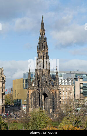 Il monumento di Scott, Edimburgo, Scozia, Gran Bretagna Foto Stock