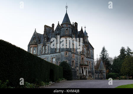 Blarney casa baronale scozzese mansion disegnato da John lanyon a Blarney Castle. Foto Stock