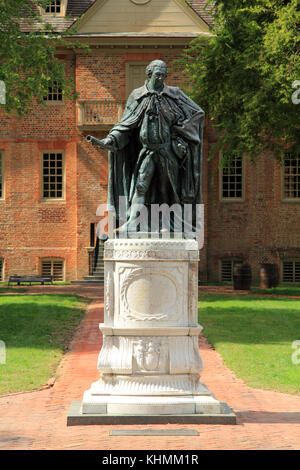 Istituito nel XVII secolo, il College of William and Mary è uno dei più antichi e prestigiosi college elite negli Stati Uniti Foto Stock