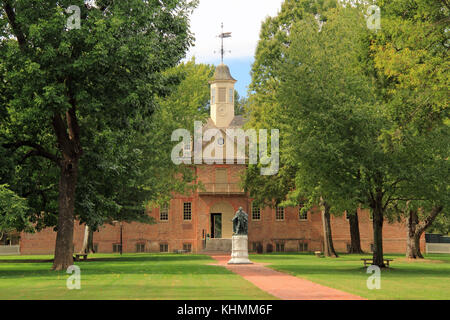 Istituito nel XVII secolo, il College of William and Mary è uno dei più antichi e prestigiosi college elite negli Stati Uniti Foto Stock