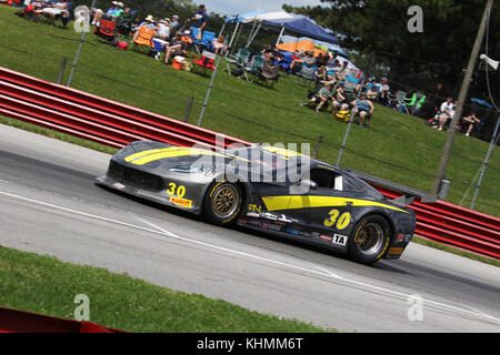 Auto 30. Chevrolet Corvette. Richard Grant, driver. Trans Am series gara. Mid-Ohio Sports Car Course. Lexington, Mansfield, Ohio, Stati Uniti d'America. Foto Stock