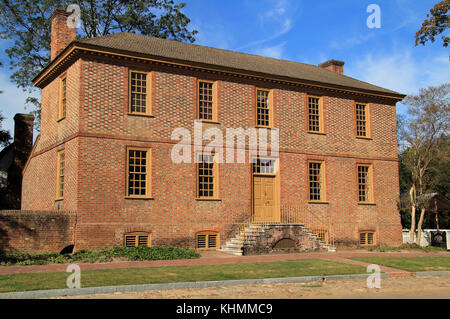 Di architettura georgiana, l imponente Ludwell-Paradise home a Williamsburg è stato costruito come un Townhouse da ricchi piantatrice-politico Ludwell Filippo III Foto Stock