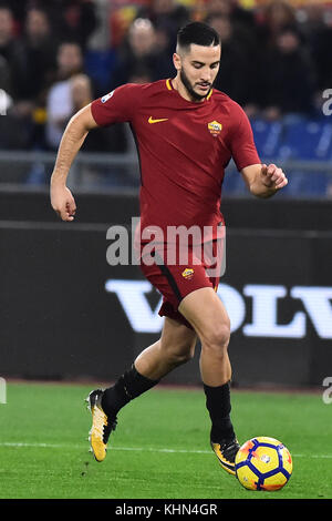 Roma, Italia. Xix nov, 2017. Roma 18-11-2017 stadio olimpico di lega di serie a roma lazio nella foto kostas manolas foto fotografo01 credit: indipendente Agenzia fotografica/alamy live news Foto Stock