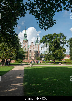 Il Castello di Rosenborg Giardino Copenhagen in Danimarca Foto Stock
