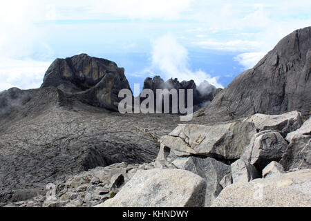 Sulla sommità del monte kinabalu a Sabah, borneo malaysia Foto Stock