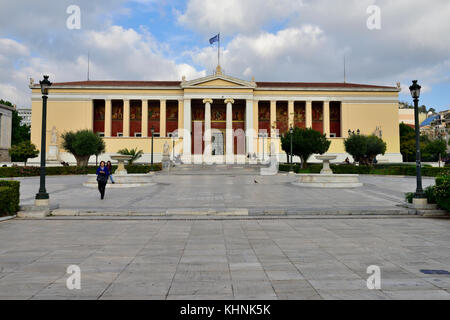 Università di Atene edificio (Nazionale e università Kapodistrian di Atene, Grecia Foto Stock