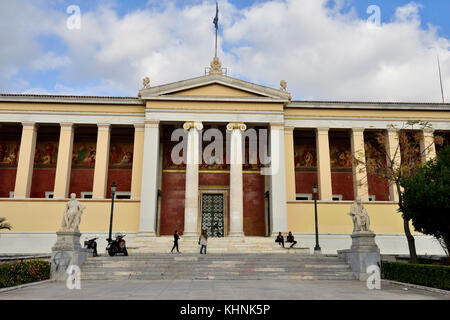 Università di Atene edificio (Nazionale e università Kapodistrian di Atene, Grecia Foto Stock