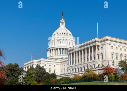 La facciata ovest del Campidoglio degli Stati Uniti, Washington DC, Stati Uniti d'America Foto Stock