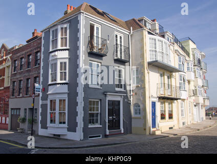 Riga della batteria, Old Portsmouth Foto Stock