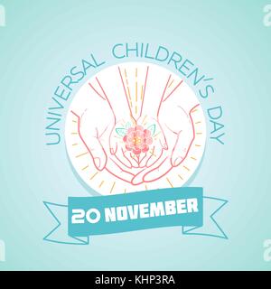 Calendario per ogni giorno il 20 novembre. bigliettino. holiday - universal giorno. Icona in stile lineare Illustrazione Vettoriale