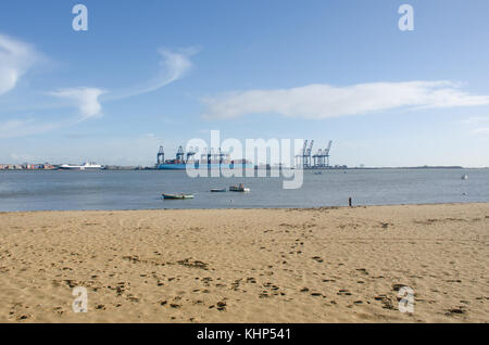 Harwich ESSEX REGNO UNITO -16 novembre 2017: vista in lontananza flexistowe da harwich Foto Stock