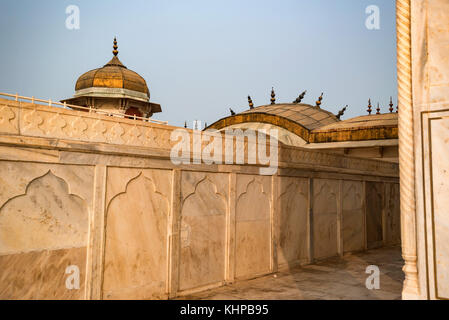 Il padiglione dorato in fort di Agra Foto Stock