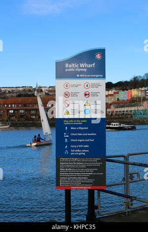 BRISTOL, Regno Unito: Mar Baltico Wharf scalo pubblico Foto Stock