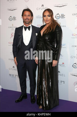 Jay Rutland e Tamara Ecclestone partecipano al Global Gift Gala tenutosi al Corinthia Hotel di Londra. Foto Stock