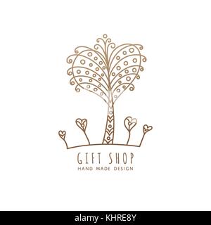 Logo negozio di articoli da regalo Illustrazione Vettoriale
