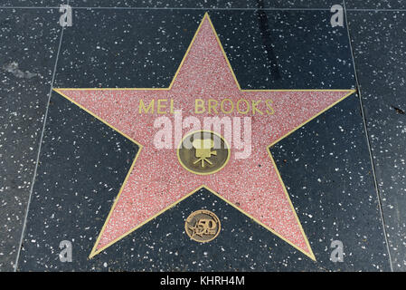 HOLLYWOOD, CA - DICEMBRE 06: Mel Brooks stella sulla Hollywood Walk of Fame a Hollywood, California il 6 dicembre 2016. Foto Stock