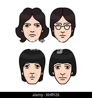 La banda dei Beatles, argomenti Illustrazione Vettoriale