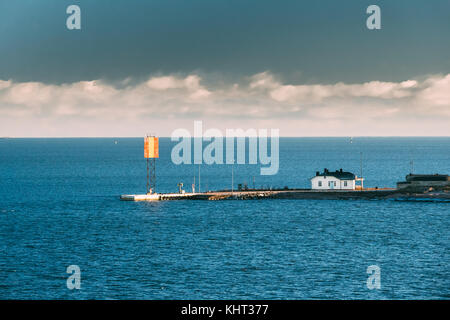 Helsinki, Finlandia. casa su stone island in arcipelago vicino a Helsinki. Foto Stock