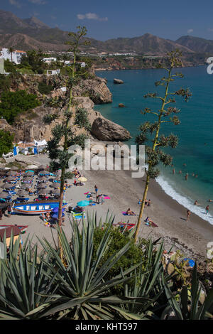 Playa de Nerja, Spagna Foto Stock