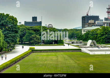 Hiroshima, Giappone - Ottobre 2017: Hiroshima Peace Memorial, conosciuta come la Cupola della Bomba Atomica o bomba a cupola (Genbaku Domu), Hiroshima, Giappone Foto Stock