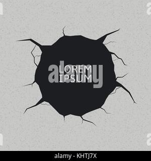 Foro con incrinature Illustrazione Vettoriale