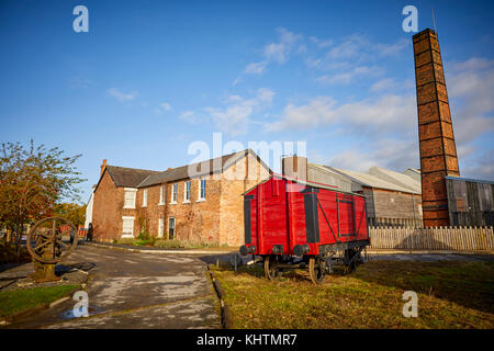 In autunno la Lion opere di sale è l'ultima rimanendo aperta pan saline in Marston, vicino a Northwich, Cheshire, Foto Stock