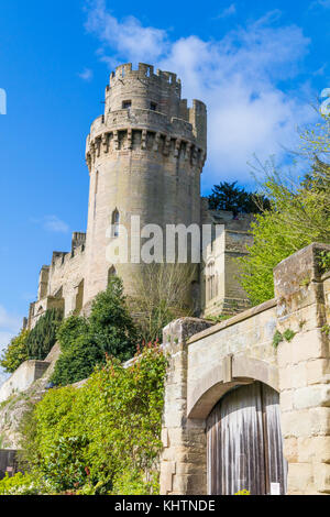 Warwick Castle tower Foto Stock