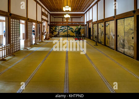 Camera Ohiroma tradizionale sala Giapponese con pavimento in tatami Foto Stock