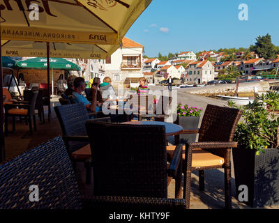 Vrboska Town, Hvar, Croazia. Foto Stock