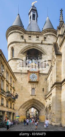 Francia, Gironde department, Bordeaux, XV secolo la Porte de la Grosse Cloche (gate del grande campana) Foto Stock