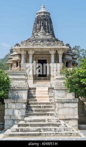 Sun tempio lohargal ingresso, ranakpur, Rajasthan, India Foto Stock