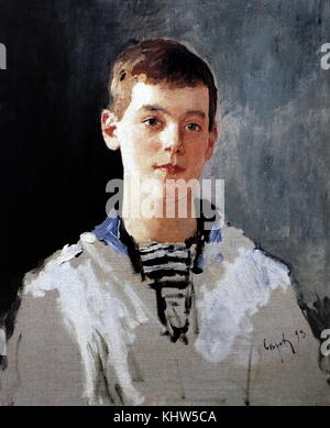 Ritratto del Granduca Michael Alexandrovich di Russia (1878-1918), fratello più giovane di Nicholas II. Datata del XIX secolo Foto Stock