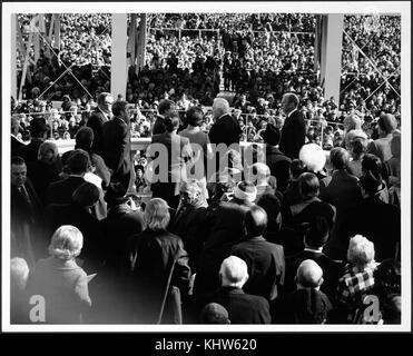 Fotografia scattata durante la cerimonia di insediamento del presidente Jimmy Carter. Jimmy Carter (1924-) un uomo politico americano che ha servito come il trentanovesimo Presidente degli Stati Uniti. In data xx secolo Foto Stock