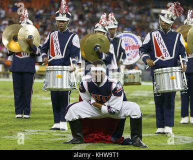 Washington, Distretto di Columbia, Stati Uniti d'America. Xviii Sep, 2015. L'Università di Howard 'showtime' Marching Band esegue durante la metà del tempo mostrano delle nazioni annuale classico gioco di calcio in Washington, DC credito: Alex edelman/zuma filo/alamy live news Foto Stock