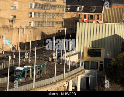 La mattina presto luce sulla città di NOTTINGHAM, NOTTINGHAMSHIRE REGNO UNITO Inghilterra Foto Stock