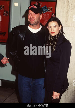 Demi Moore e Bruce Willis Foto Stock