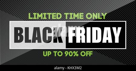 Venerdì nero vendita iscrizione modello di progettazione. venerdì nero banner, layout design Illustrazione Vettoriale