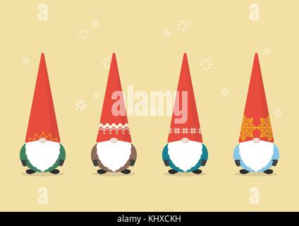 Set di Little Babbo Natale. illustrazione vettoriale Illustrazione Vettoriale