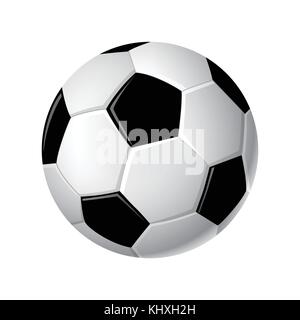 Pallone da calcio - moderno vettore isolato realistico clip art Illustrazione Vettoriale