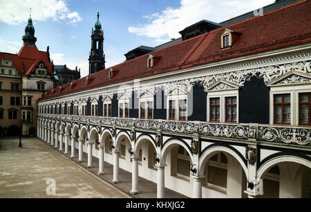 L'Europa, Germania, Sassonia, Dresda, la città vecchia,il Castello di 'Royal Palace' in Dresden Foto Stock