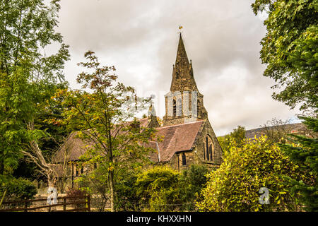 Vecchia chiesa Edale Derbyshire Inghilterra Ray Boswell Foto Stock