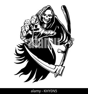 Grim Reaper illustrazione Foto Stock