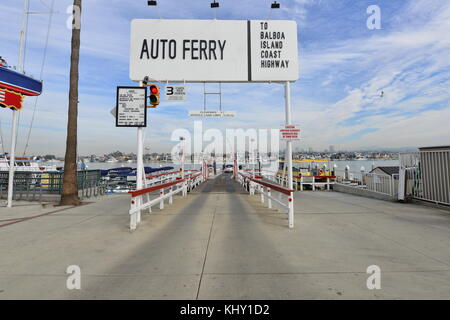 Balboa Island Ferry port Foto Stock